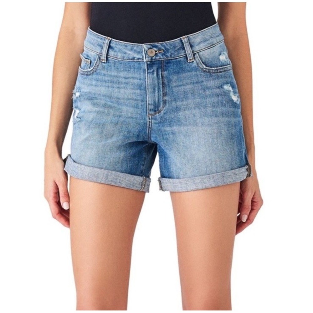 DL1961 Womens Denim Karlie Boyfriend Fit Cut Off Shorts Blue Cotton Size 30